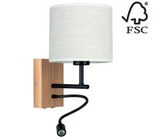 57291974 - Flexibilné svietidlo BOHO 1xE27/25W + LED/1W/230V dub