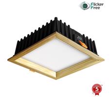 APLED APLED-LED Podhľadové SQUARE WOODLINE LED/12W/230V 4000K 17x17 cm borovica masív