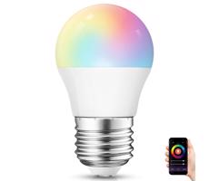 B.V. LED RGBW Stmievateľná žiarovka G45 E27/6,5W/230V 2700-6500K Wi-Fi -