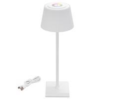 B.V.  - LED RGBW Vonkajšia stmievateľná nabíjacia lampa 4W/5V 3600mAh biela IP54