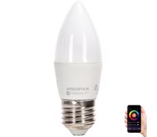 B.V. LED RGBW Žiarovka C37 E27/6,5W/230V 2700-6500K -