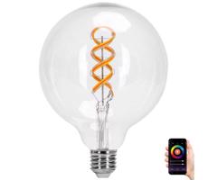 B.V. LED RGBW Žiarovka FILAMENT G125 E27/4,9W/230V 2700K -