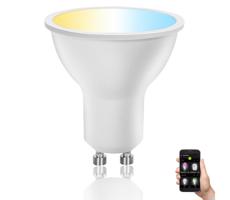 B.V. LED Stmievateľná žiarovka GU10/6W/230V 2700-6500K Wi-Fi -