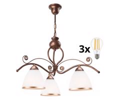 Brilagi Brilagi - LED Luster na reťazi ANTICO 3xE27/60W/230V bronz patina