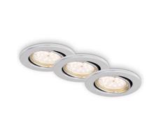 Briloner 7219-039-Sada 3xLED Stmievateľné kúpeľňové svietidlo 1xGU10/5W/230V IP23