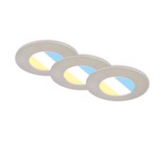 Briloner 7598032 -SADA 3x LED Koupelnové podh. svítidlo LED/4,9W/230V IP44 chróm