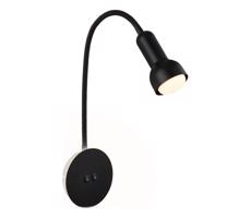 Briloner Briloner 2178015 - LED Nástenná flexibilná lampa 1xE14/10W/230V + LED/3W čierna