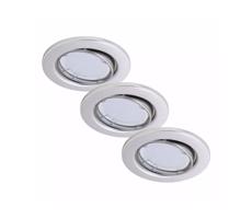 Briloner Briloner 7221-039 - SADA 3x LED Kúpeľňové svietidlo 1xGU10/3W/230V strieborná