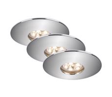 Briloner Briloner 7240-038 - SADA 3x LED Kúpeľňové svietidlo ATTACH LED/1,8W/230V IP44