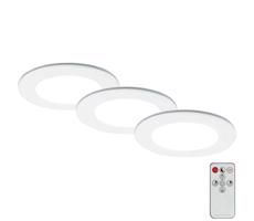 Briloner Briloner - SADA 3x LED Kúpeľňové podhľadové svietidlo LED/4,8W/230V IP44 + DO