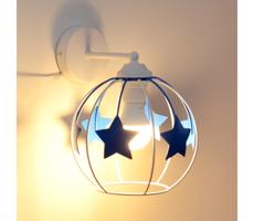 Detská nástenná lampa STARS 1xE27/15W/230V modrá/biela