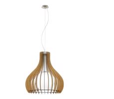 Eglo 61719 - Luster na lanku TINDORI 1xE27/60W/230V pr. 60 cm hnedá