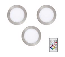 Eglo 78738-SADA 3x LED RGBW Stmievateľné podhľadové svietidlo TINUS 4,8W/230V + DO