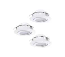 Eglo 78755 - SADA 3x LED Podhľadové svietidlo PINEDA 1xLED/6W/230V 3000K biela