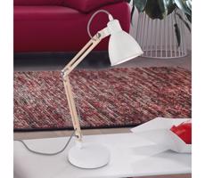 Eglo 901294 - Stolná lampa TORONA 1 1xE14/28W/230V biela - FSC certifikované