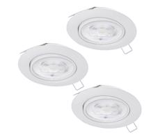 Eglo 901759 - SADA 3xLED Kúpeľňové svietidlo FAVAZZINA 1xGU10/4W/230V IP44 biela