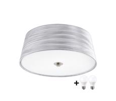 Eglo 94306- LED Stropné svietidlo FONSEA 1 2xE27/9W/230V strieborná