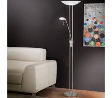 Eglo EGLO 85971 - Stmievateľná stojacia lampa BAYA 1xR7s/230W+1xG9/33W matný chróm