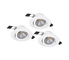 Eglo Eglo 900745 - SADA 3xLED Stmievateľné svietidlo SALICETO 3xLED/6W/230V biela