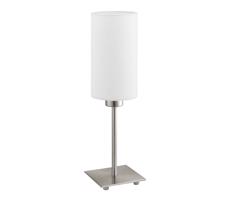 Eglo - LED  Stolná lampa TUNJA 1xE27/60W/230V 26,5 cm matný chróm/biela