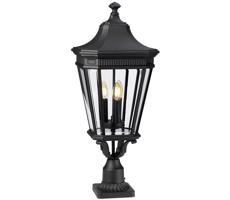 Elstead Feiss - Vonkajšia lampa COTSWOLD LANE 3xE14/60W/230V IP44 čierna