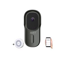 iGET HOME Doorbell DS1 Anthracite + Chime CHS1