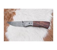 Jiří Čurda Zatvárací damaškový nôž 8 cm ironwood