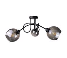 Keter Lighting Prisadený luster RIN 3xE27/60W/230V čierna