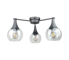 Keter Lighting Prisadený luster STAR 3xE27/60W/230V čierna/číra