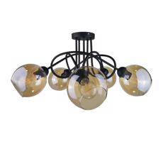 Keter Lighting Prisadený luster VENUS BLACK 5xE27/60W/230V