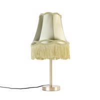 Klasická stolná lampa mosadzná so zeleným tienidlom Granny 30 cm - Simplo