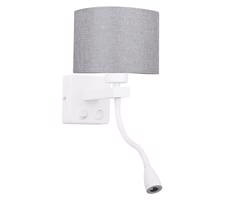 LED Flexibilné svietidlo POLO 1xE27/40W+LED/2W 230V biela