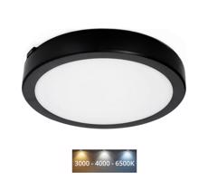 LED Kúpeľňové stropné svietidlo NAIROS LED/24W/230V 3000/4000/6500K IP65 čierna