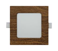 LED Podhľadové svietidlo SQUARE LED/6W/230V 4200K 11,8x11,8 cm hnedá