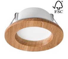 LED Podhľadové svietidlo WOODY SPOT LED/5,5W/230V 4000K dub ø 10 cm