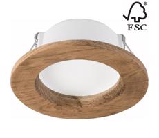 LED Podhľadové svietidlo WOODY SPOT LED/5,5W/230V 4000K orech ø 10 cm