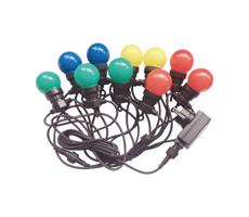 LED RGB Vonkajšia reťaz STRING 5m 10xLED/0,5W/230V IP44