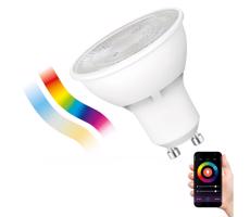 LED RGBW Stmievateľná žiarovka GU10/4,5W/230V 2700-6500K Wi-Fi Tuya