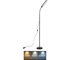 LED Stmievateľná stojacia lampa SIGNUS LED/10W/230V 3000/4500/6500K čierna