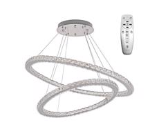 LED Stmievateľný luster na lanku LED/160W/230V 3000-6500K strieborná + DO