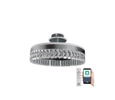 LED Stmievateľný prisadený luster LED/75W/230V 3000-6500K chróm + diaľkové ovládanie