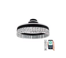 LED Stmievateľný prisadený luster LED/75W/230V 3000-6500K čierna + diaľkové ovládanie