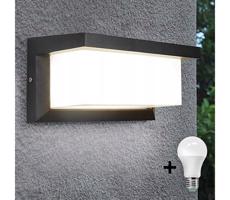 LED Vonkajšie svietidlo so žiarovkou so senzorom súmraku NEELY 1xE27/9W/230V IP54