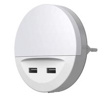 Ledvance Ledvance - LED Nočné svietidlo do zásuvky so senzorom LUNETTA 2xUSB LED/13W/230V