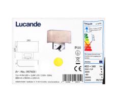 Lucande Lucande - LED Nástenná lampa VIRVE 1XLED/13,4W/230V + 1xLED/3,4W/230V