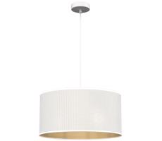 Luster na lanku LOFT SHADE 1xE27/60W/230V pr. 40 cm biela/zlatá