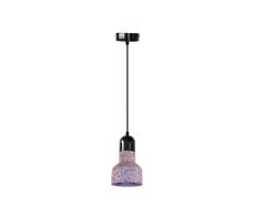 Luster na lanku TERRAZZO 1xE27/60W/230V pr. 12 cm červená