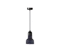 Luster na lanku TERRAZZO 1xE27/60W/230V pr. 12 cm čierna