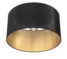 Luster prisadený LOFT SHADE 3xE27/60W/230V čierna/zlatá