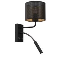 Nástenná lampa LOFT SHADE 1xE27/60W+1xG9/8W/230V čierna/zlatá